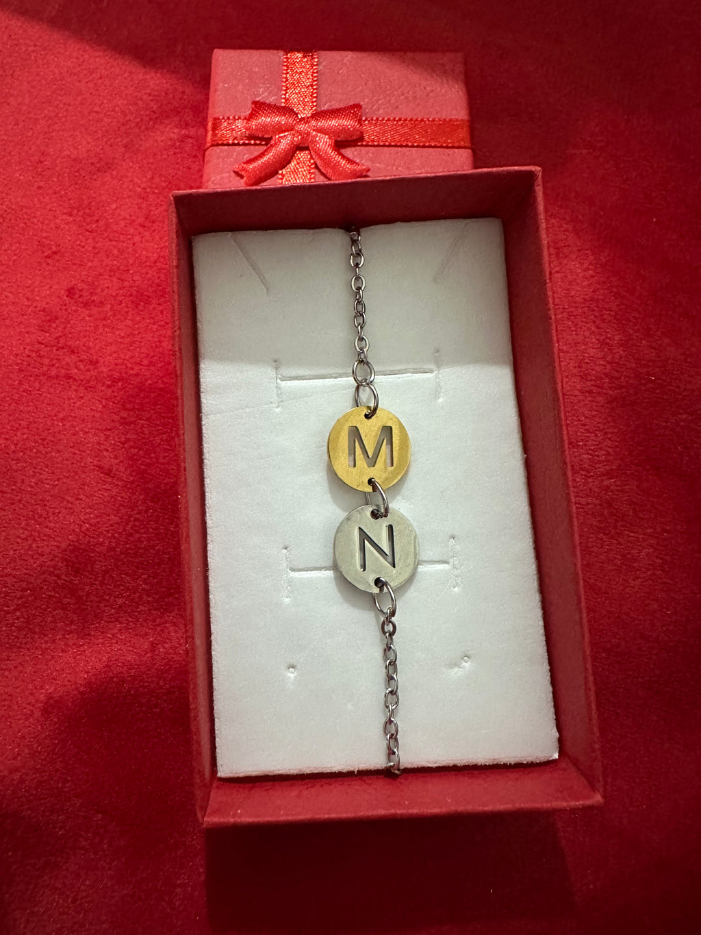 Bracciale unisex con lettera personalizzata