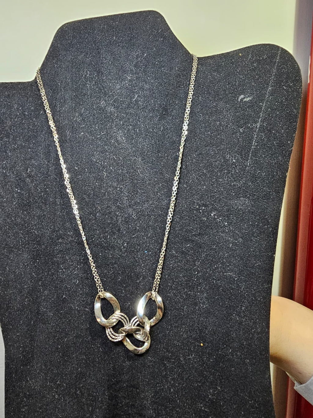 Collana Intreccio in oro bianco 18k