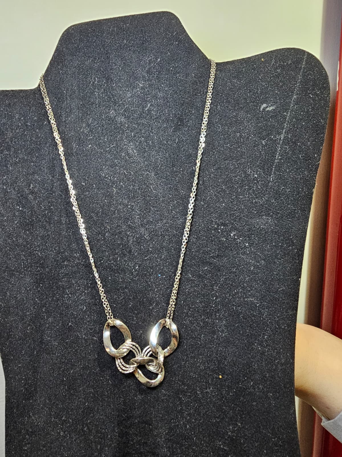 Collana Intreccio in oro bianco 18k