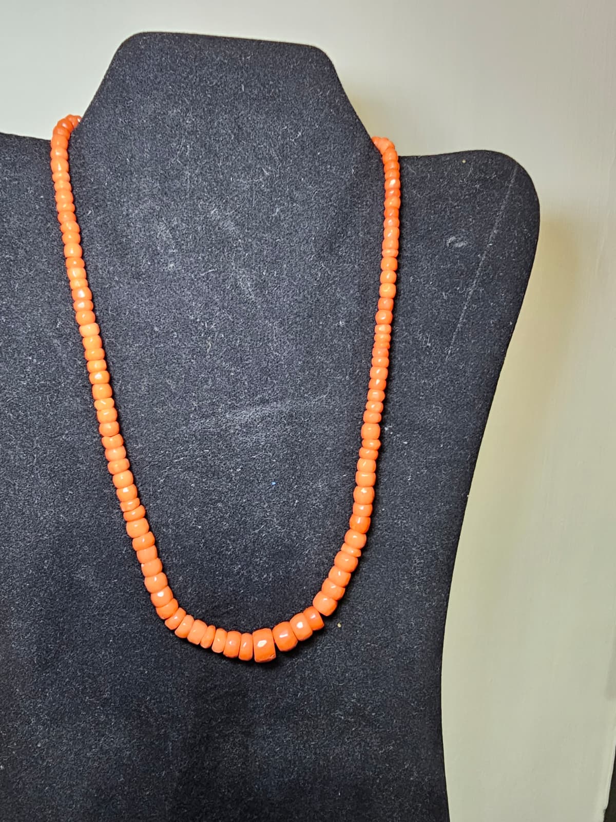 Collana corallo con chiusura in argento