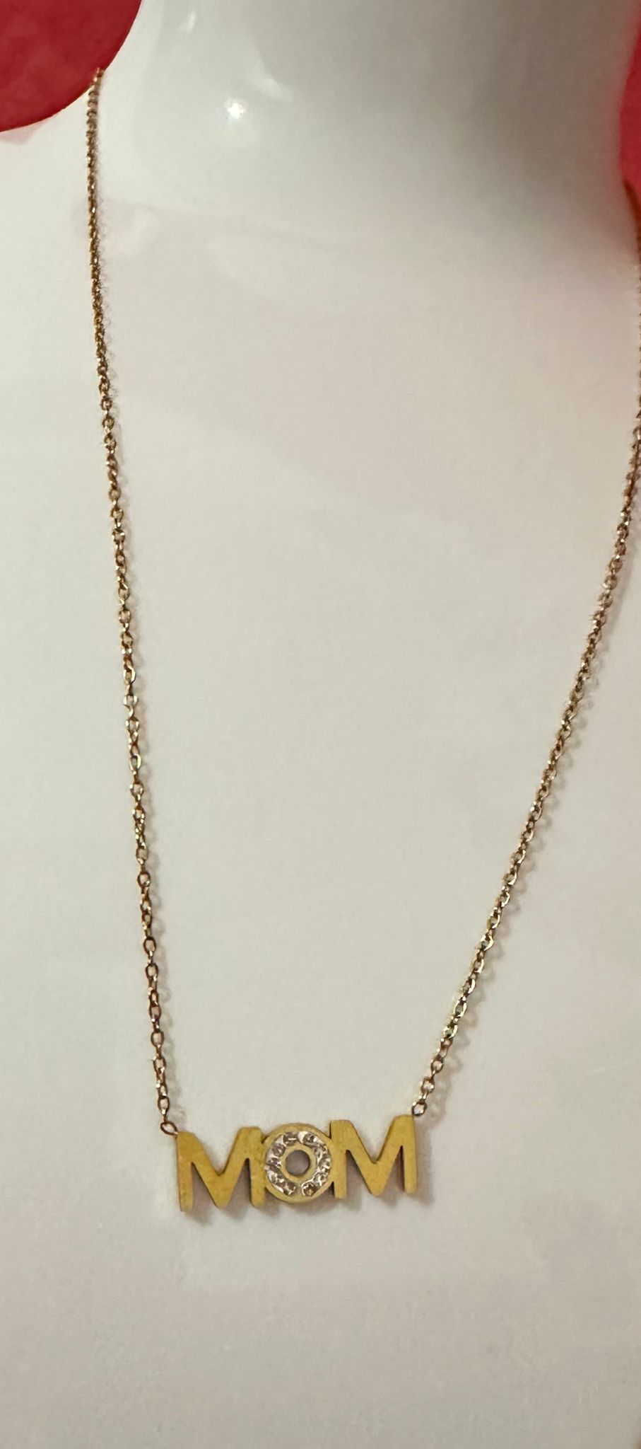 Collana in acciaio inossidabile 48cm con ciondolo mamma