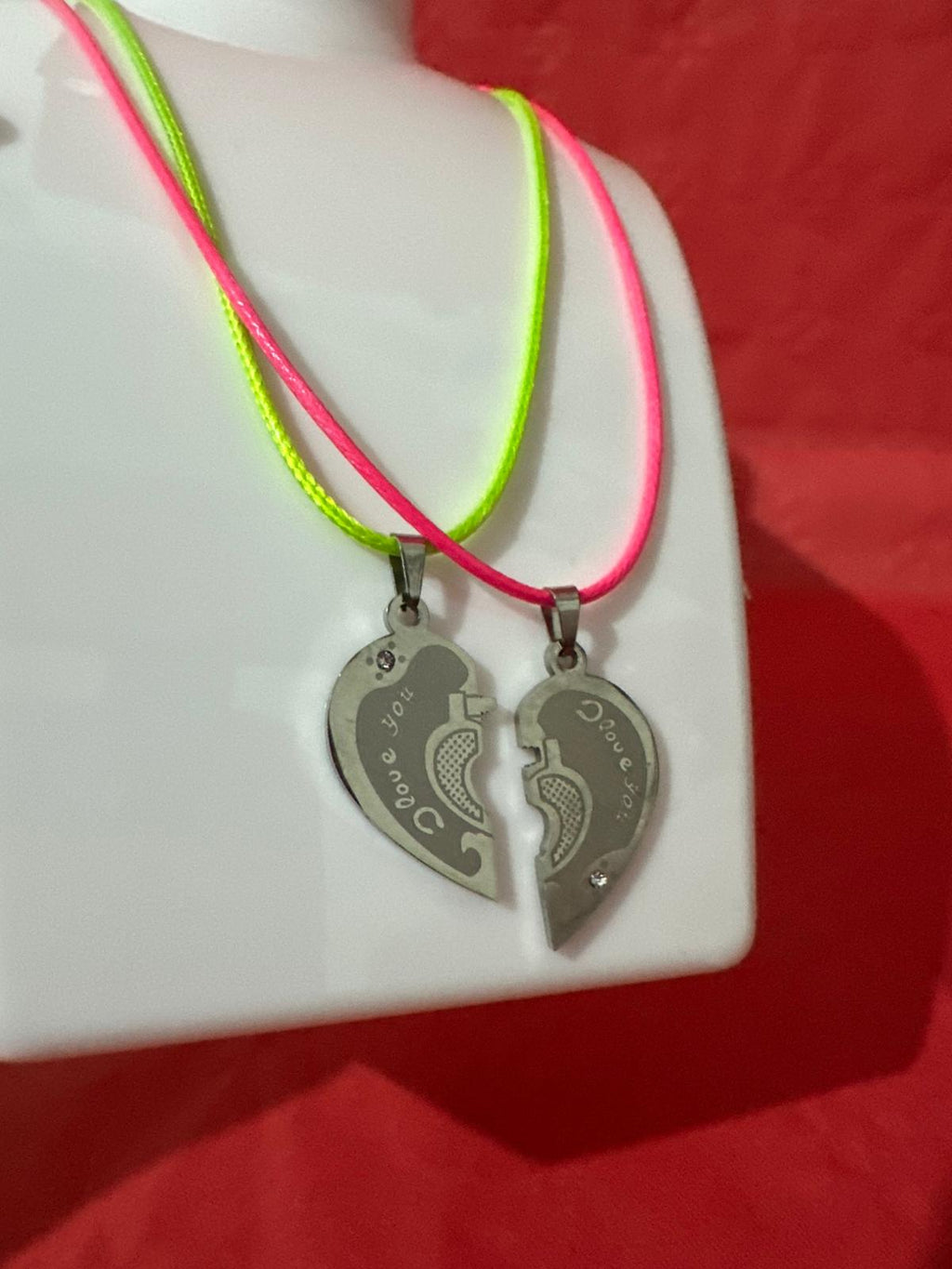 Set collana lui e lei cuore 💔 in acciaio inossidabile