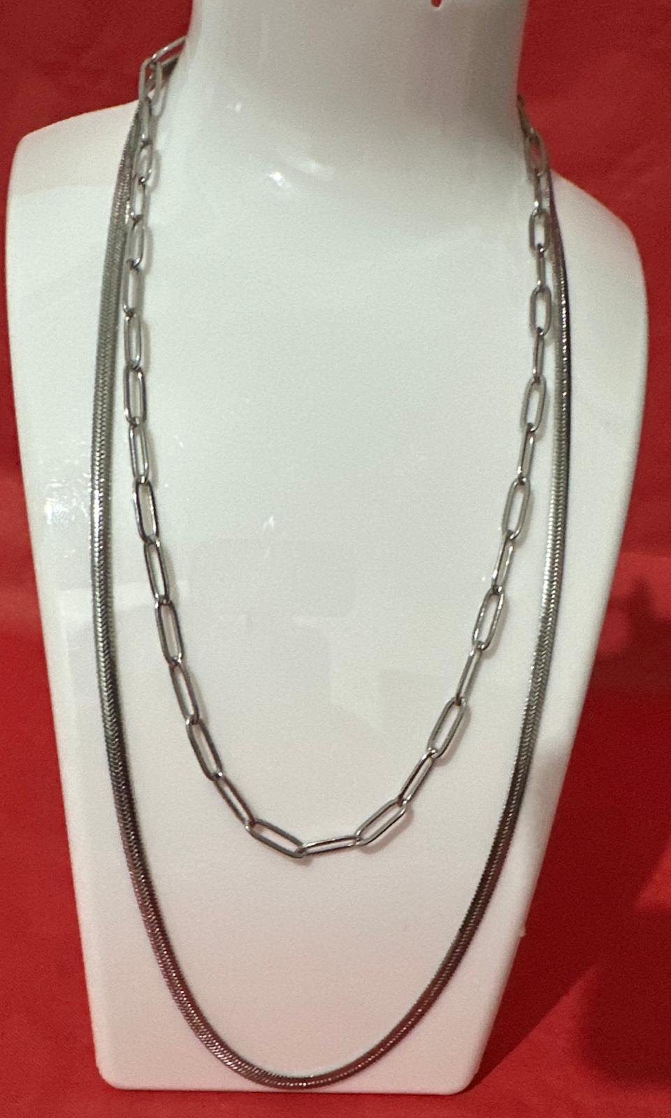 Set collana acciaio inossidabile da donna