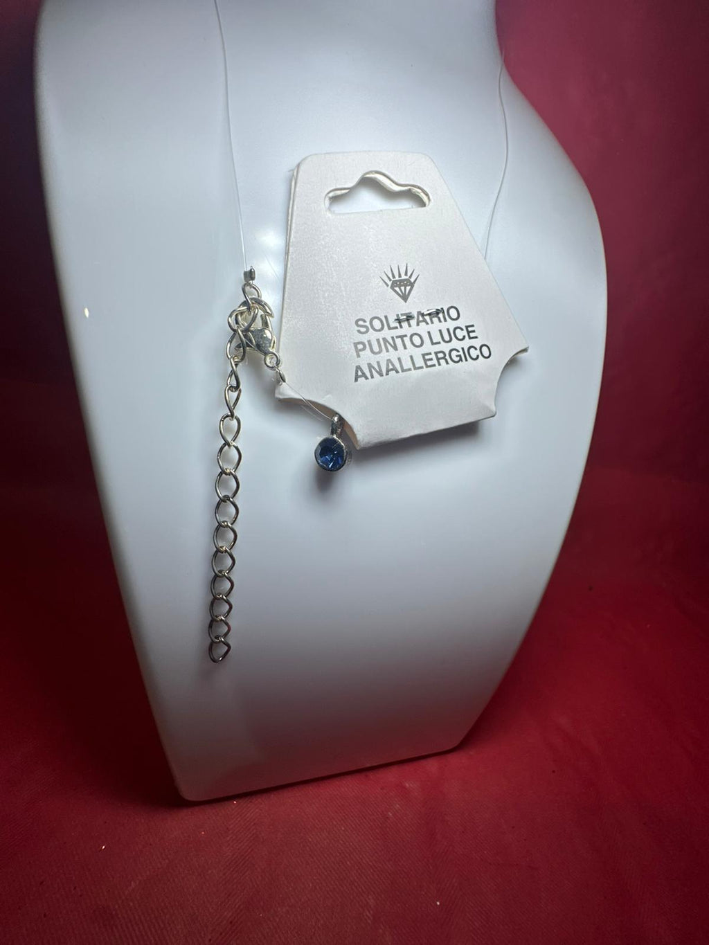 Collana punto luce in acciaio anallergico in due colori