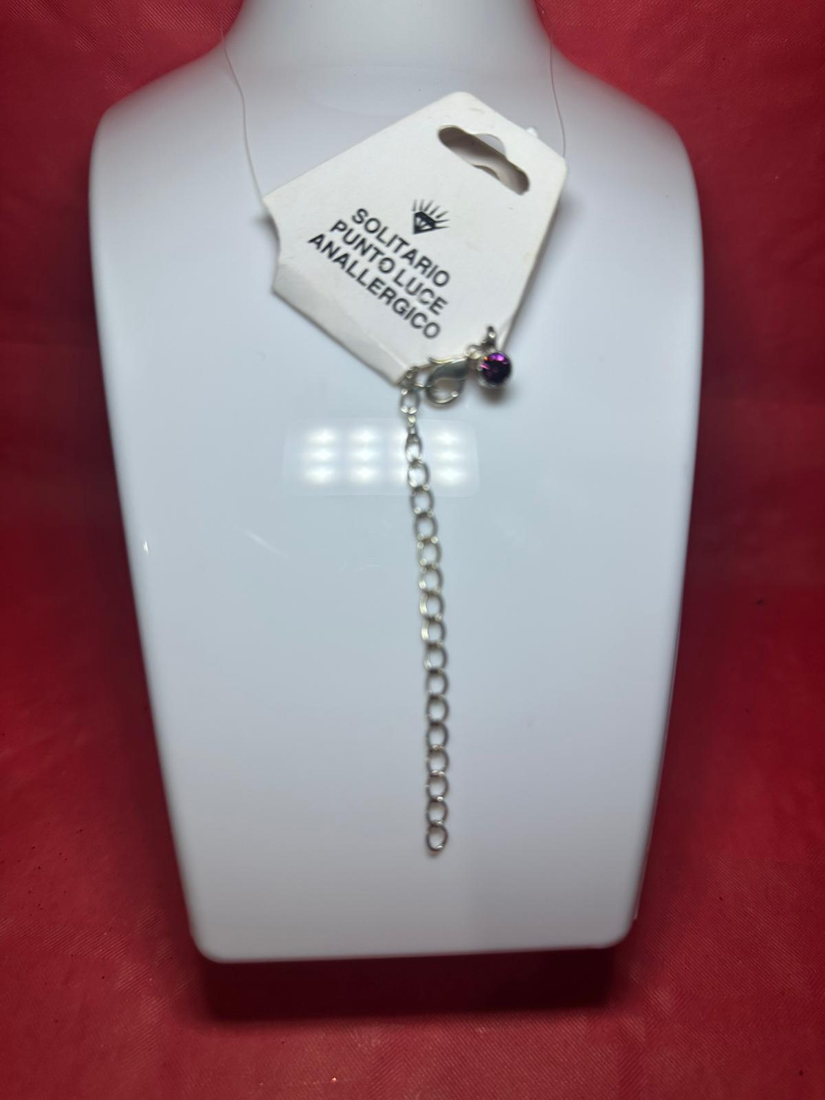 Collana punto luce in acciaio anallergico in due colori