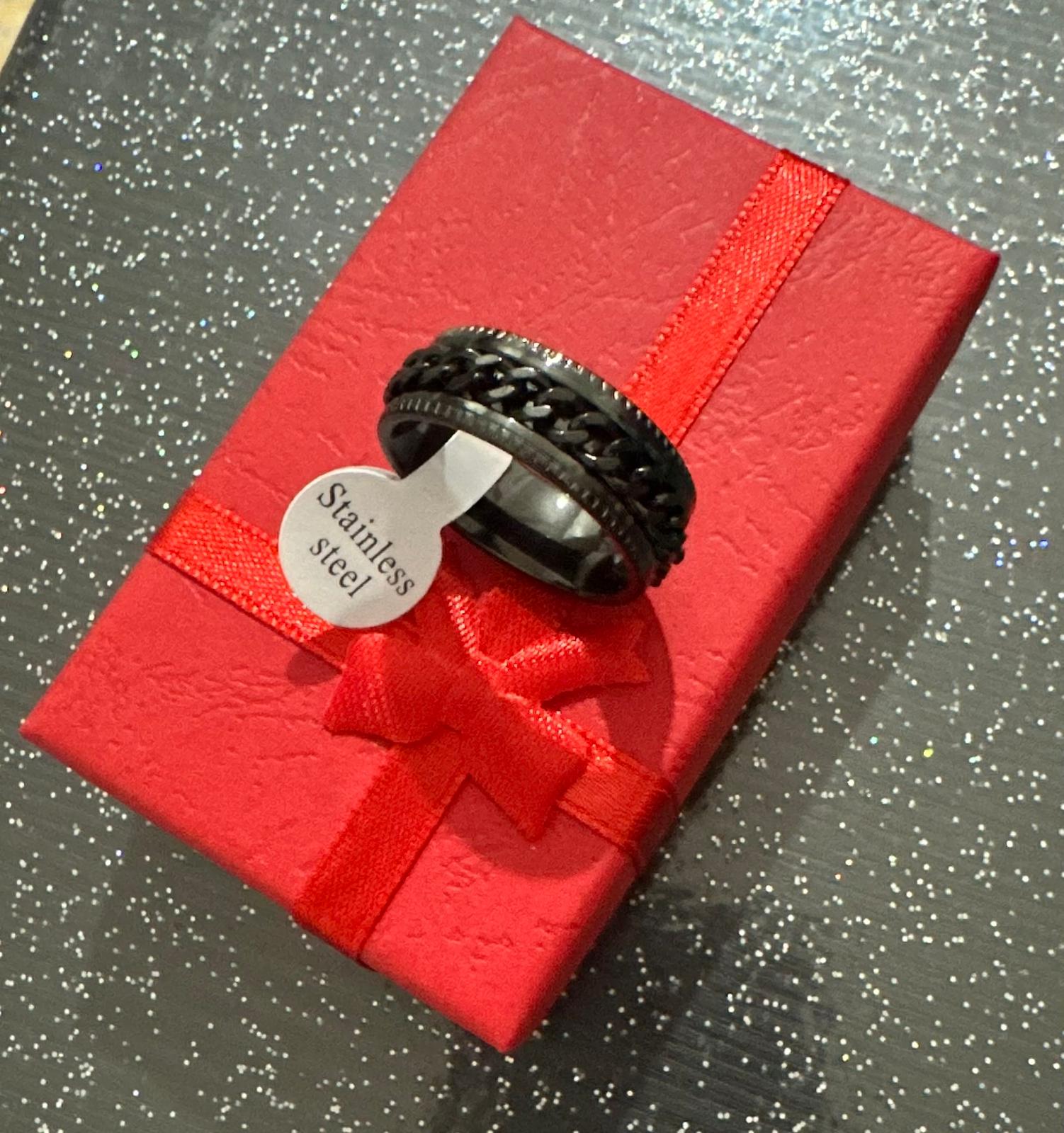 Anello uomo intrecciato in acciaio inossidabile