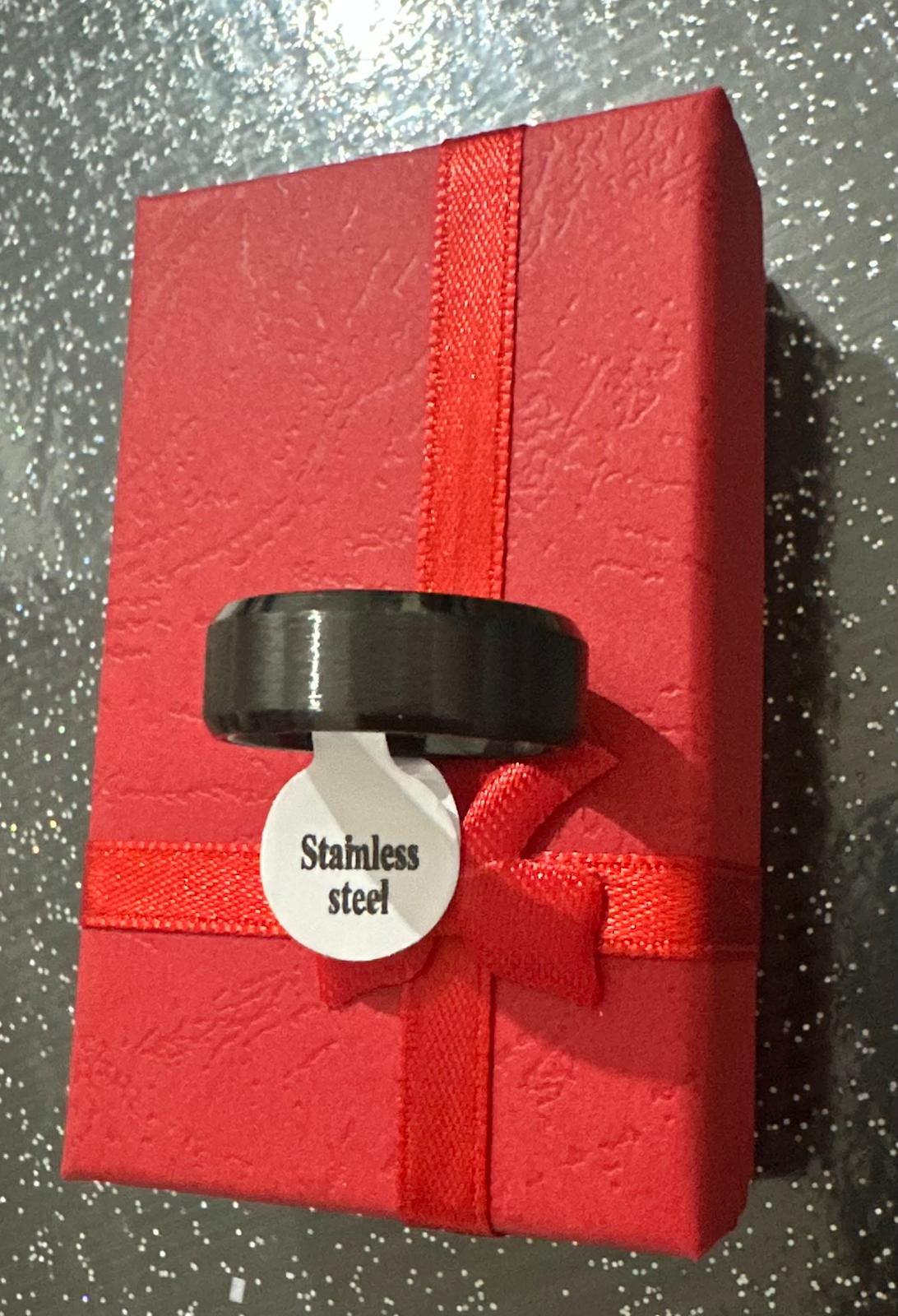 Anello uomo fascia nera