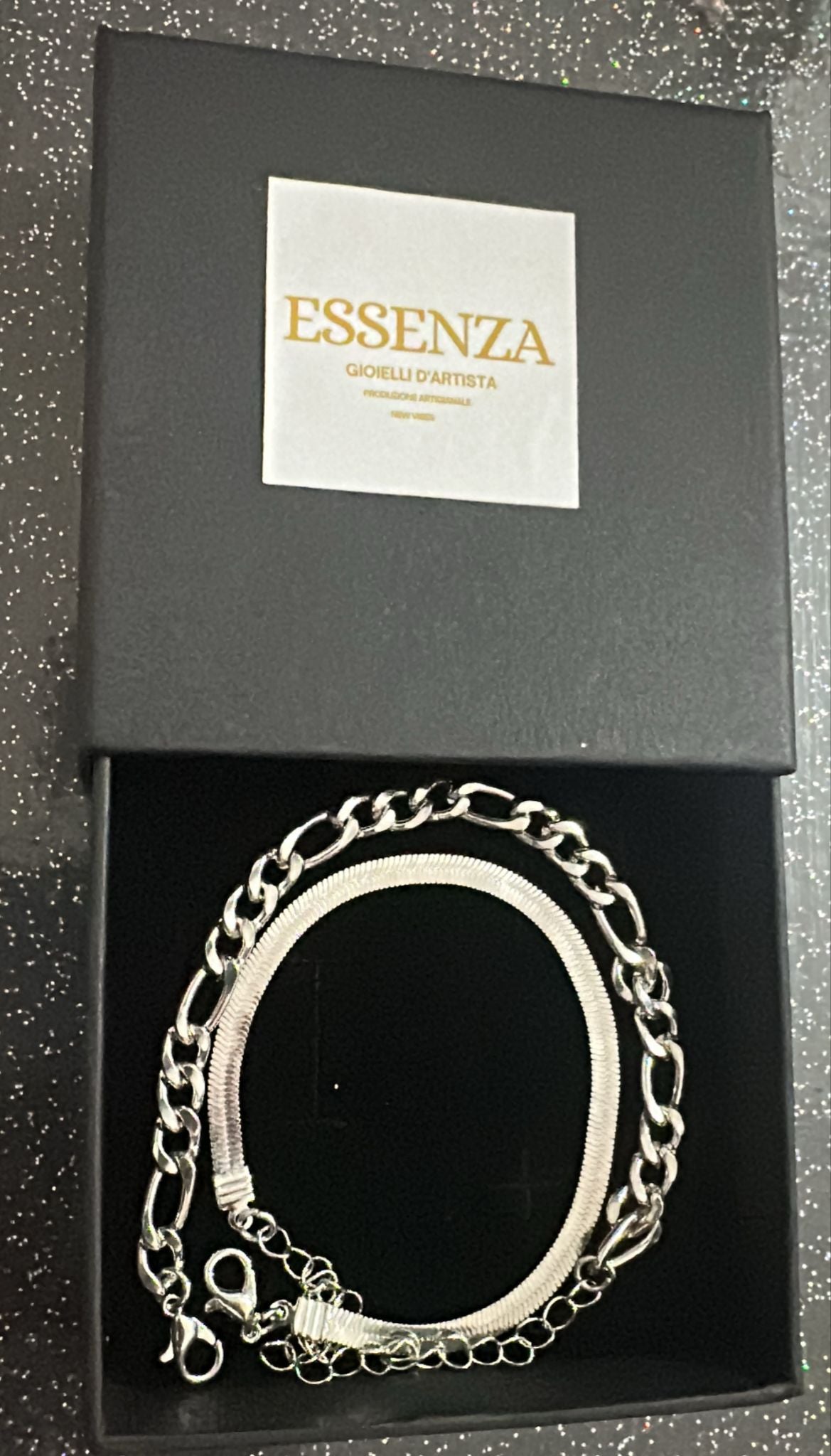 Set bracciale uomo regolabile in acciaio inossidabile