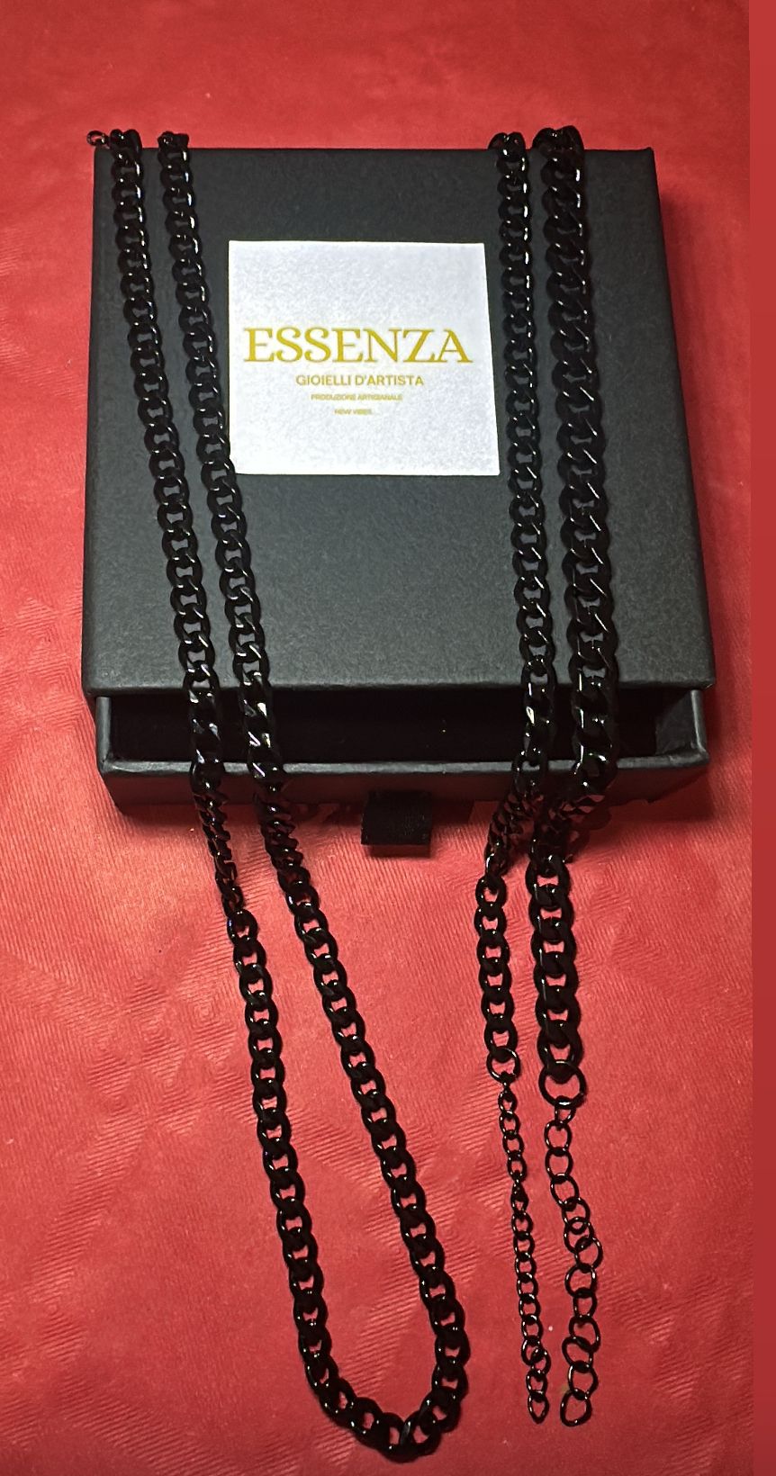 Set uomo collana con 2 bracciali in acciaio inossidabile colore nero