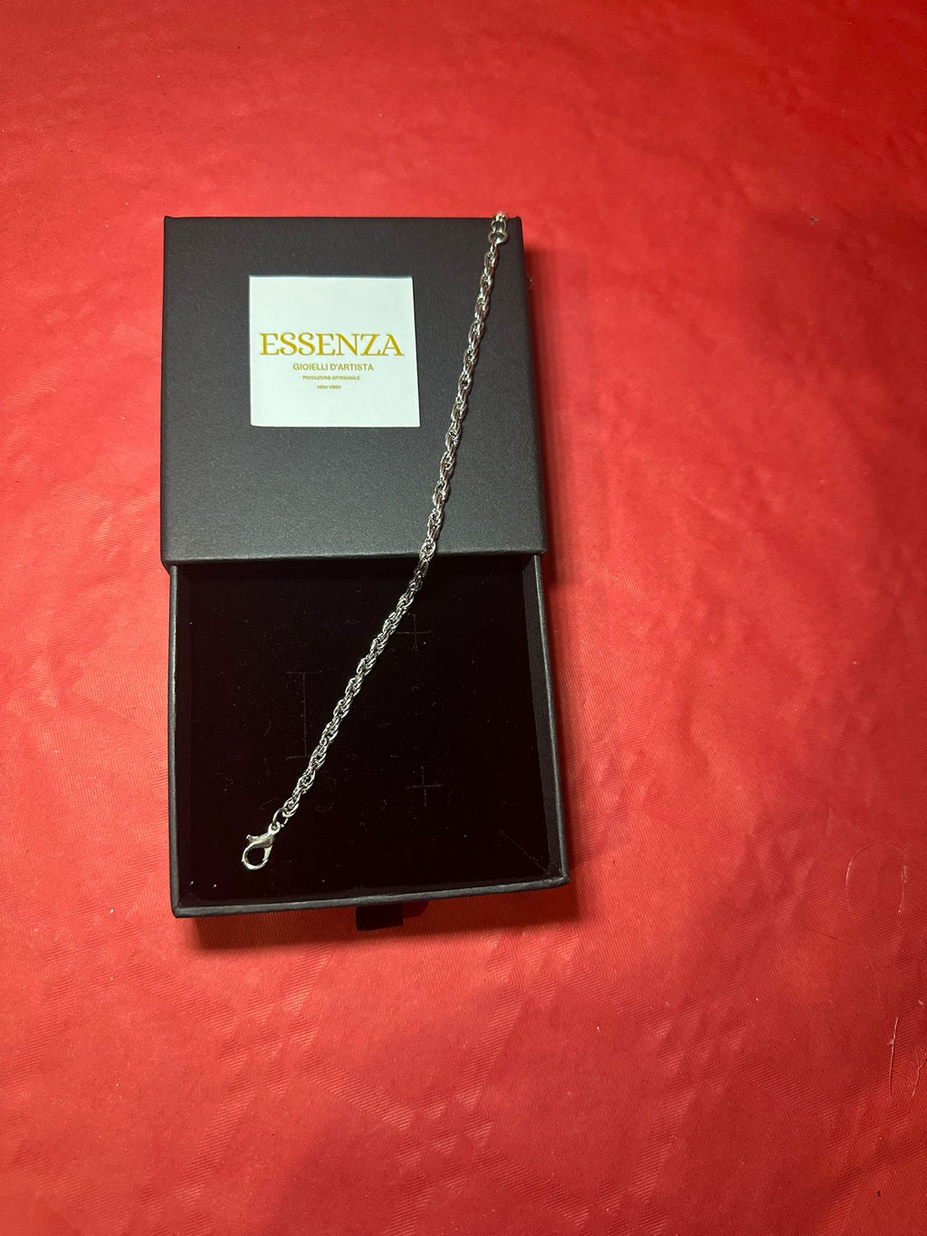 Bracciale uomo color argento materiale acciaio inossidabile misura 23cm regolabili