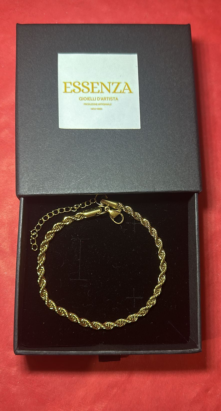 Bracciale uomo color oro in acciaio inossidabile 23cm