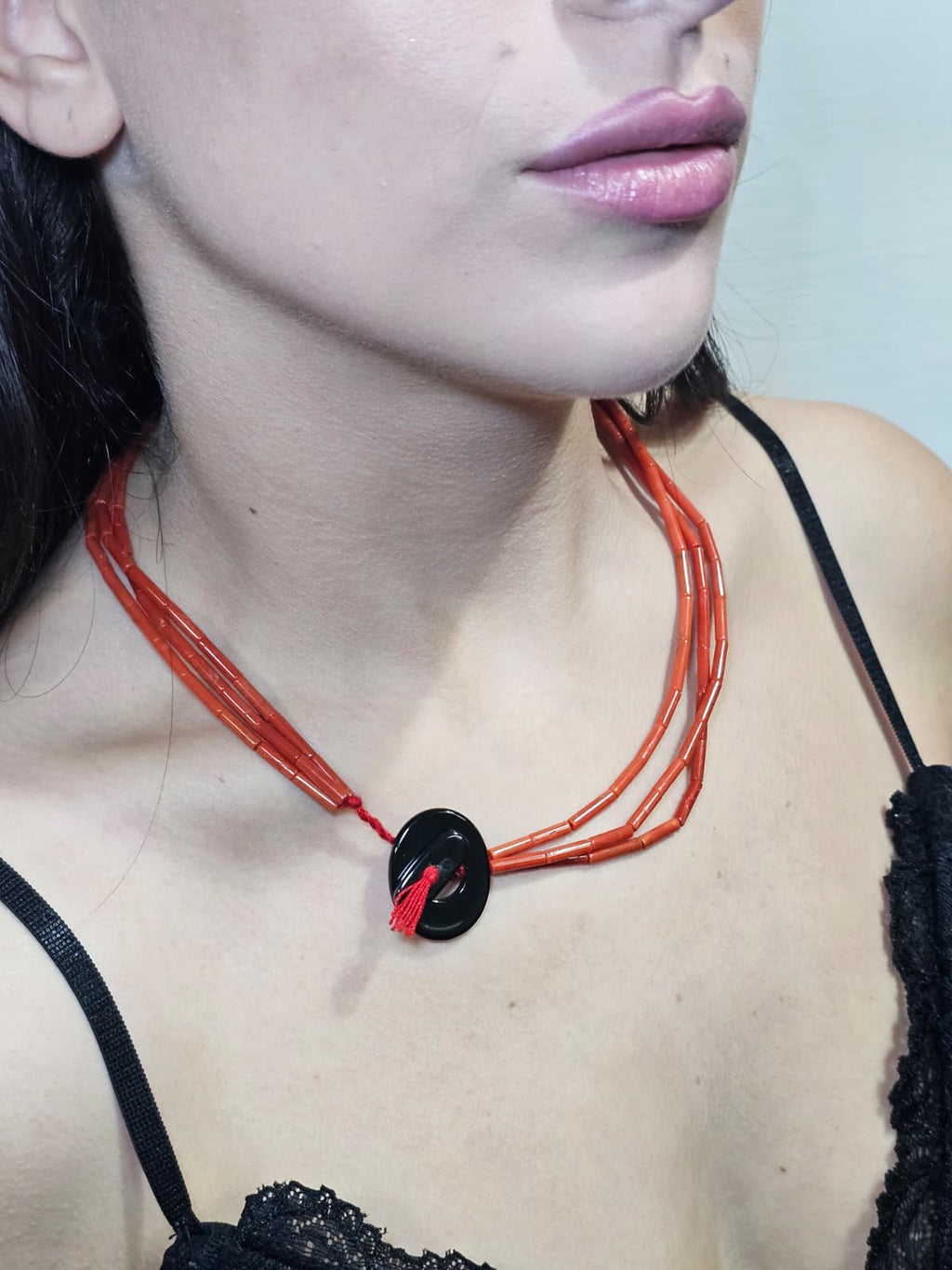 Collana in Corallo rosso del Mediterraneo
