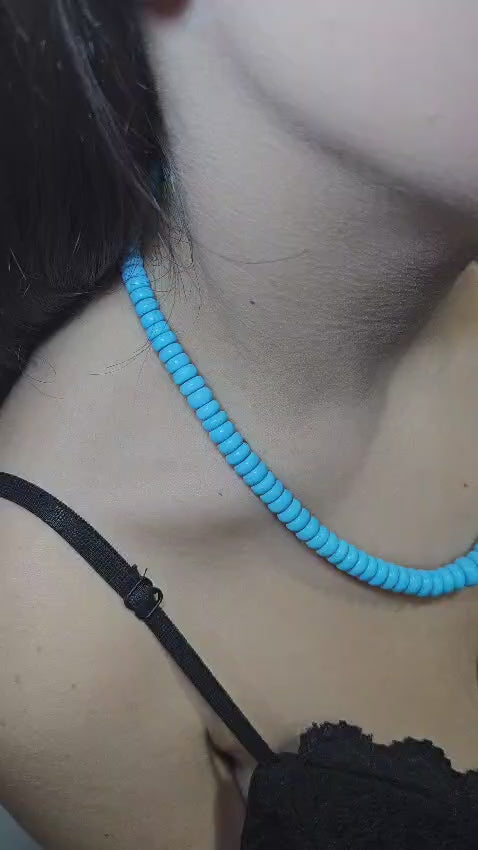 Collana in turchese con chiusura in argento