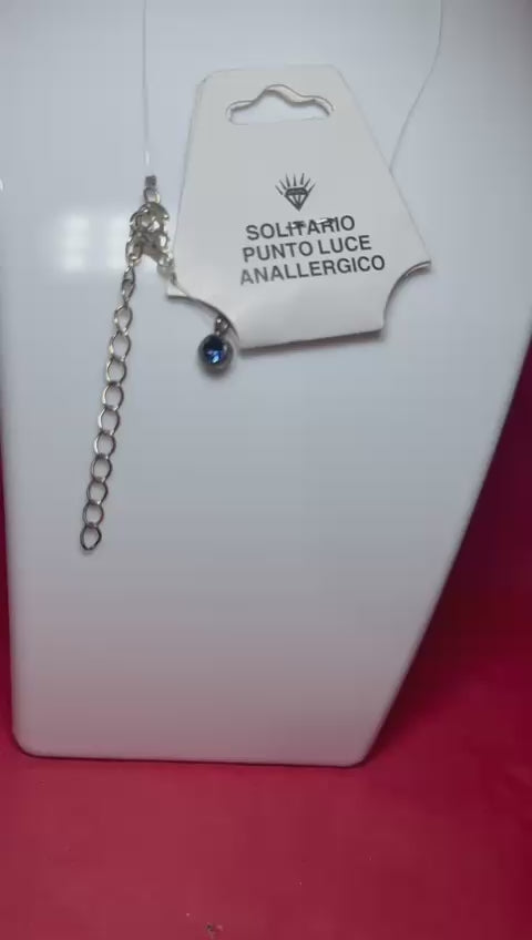 Collana punto luce in acciaio anallergico in due colori