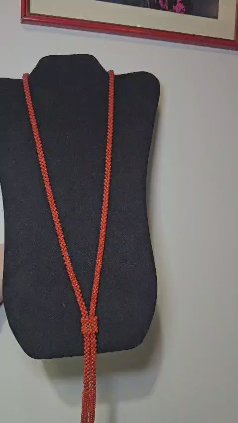 Collana in corallo e oro con chiusura in argento