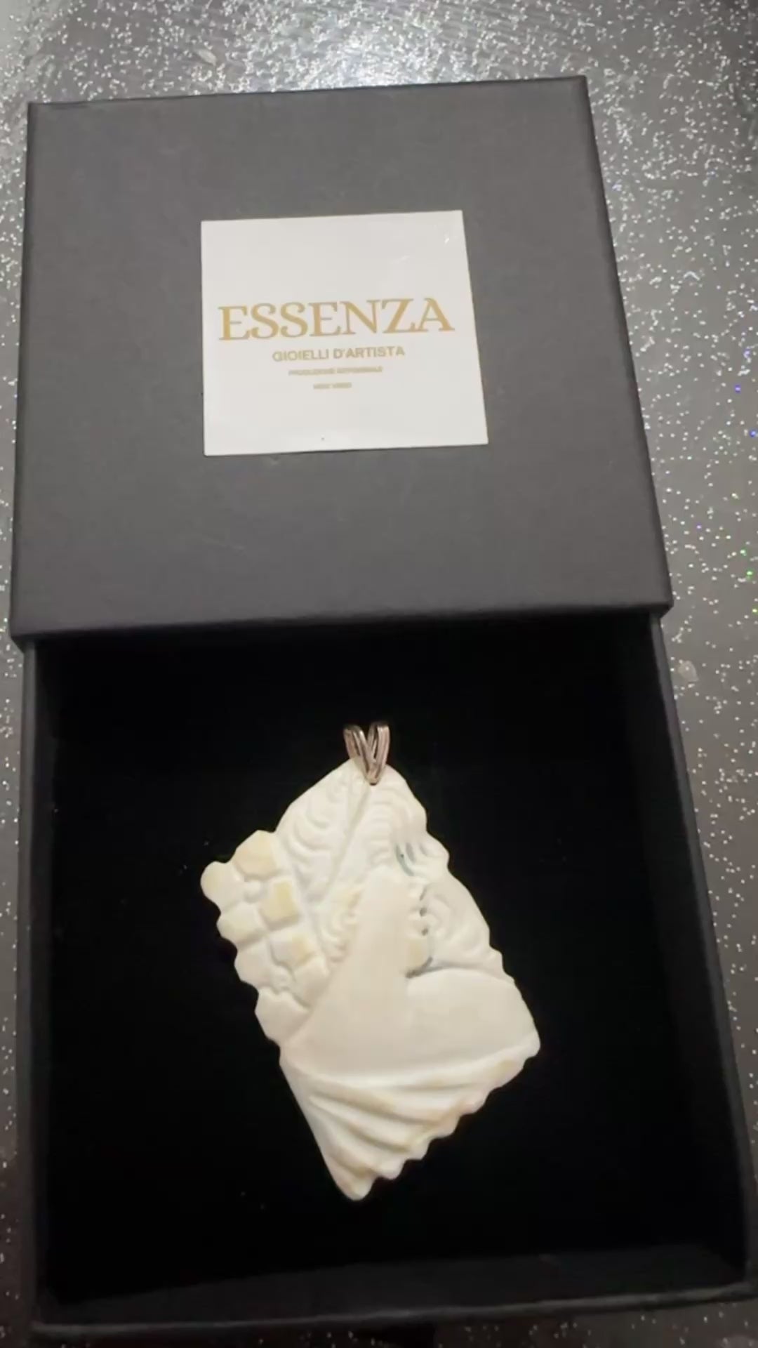 Ciondolo cammeo in acciaio inossidabile