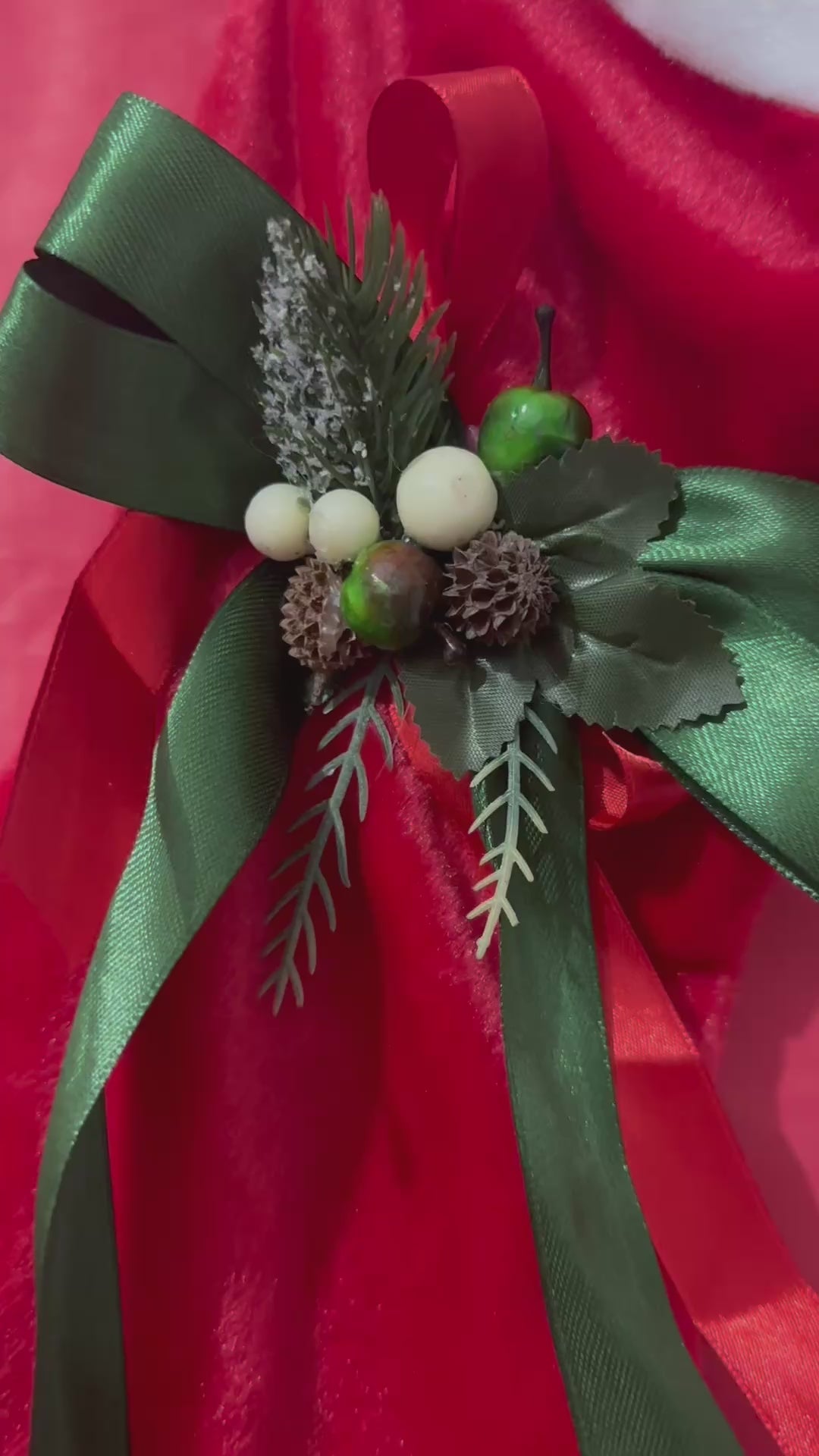 Calza Natale di velluto