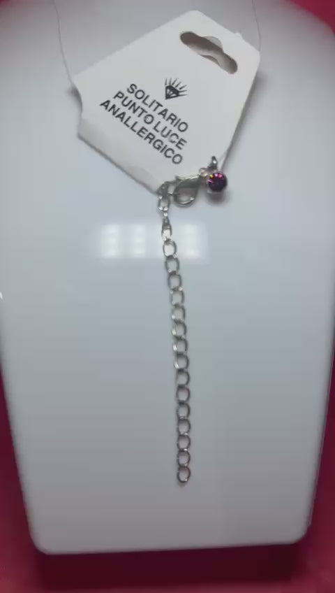 Collana punto luce in acciaio anallergico in due colori