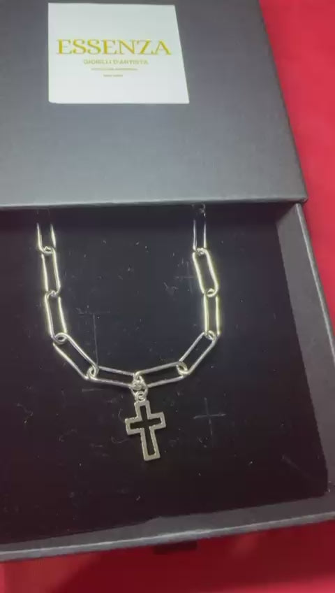 Bracciale uomo color argento in acciaio inossidabile misura 21cm regolabili