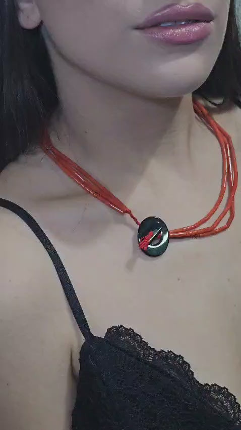 Collana in Corallo rosso del Mediterraneo