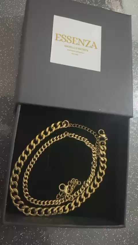 Set bracciale uomo regolabile in acciaio inossidabile