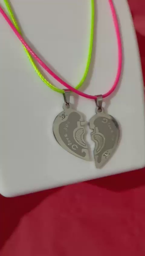 Set collana lui e lei cuore 💔 in acciaio inossidabile