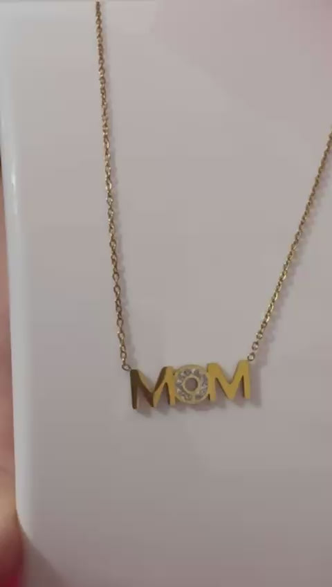 Collana in acciaio inossidabile 48cm con ciondolo mamma