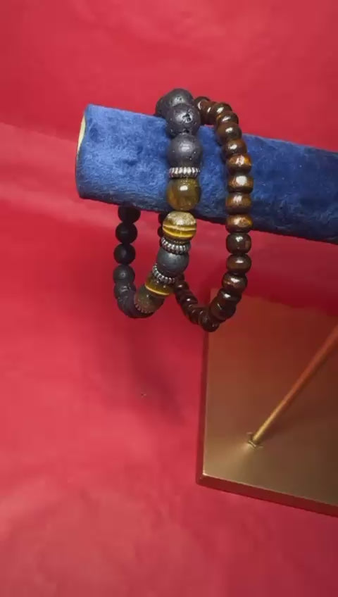 Set di 2 bracciali da uomo